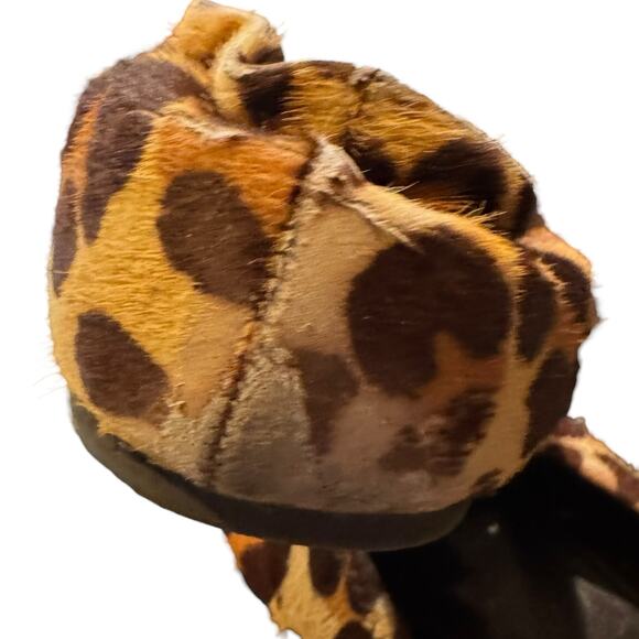 Tory Burch Pony Hair Leopard Print Reva Ballet Flats Size 9.5 - Picture 7 of 8